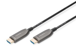 Kabel DIGITUS połączeniowy hybrydowy AOC HDMI 2.1 Ultra High Speed 8K60Hz UHD HDMI A/HDMI A M/M czarny 20m