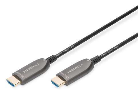 Kabel DIGITUS połączeniowy hybrydowy AOC HDMI 2.1 Ultra High Speed 8K60Hz UHD HDMI A/HDMI A M/M czarny 30m