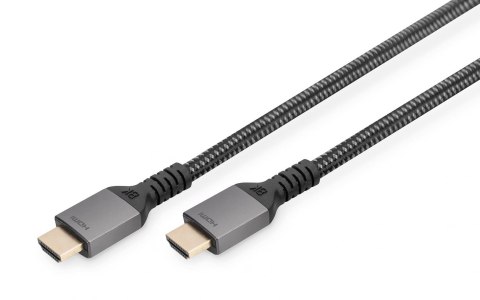 Kabel HDMI 2.1 DIGITUS PREMIUM połączeniowy Ultra HighSpeed 8K60Hz UHD Typ HDMI A/A M/M czarny 3m