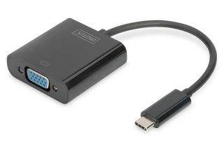 Kabel adapter DIGITUS VGA 1080p FHD na USB 3.1, czarny, 0,15m