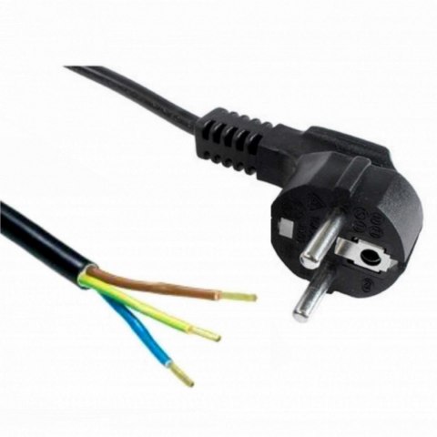 Kabel zasilający Akyga AK-OT-01A bez zakończenia CEE 7/7 250V/50Hz 1.5m