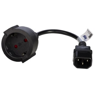 Kabel zasilający Akyga AK-PC-10A IEC C14 CEE 7/4 250V/50Hz 0,15m