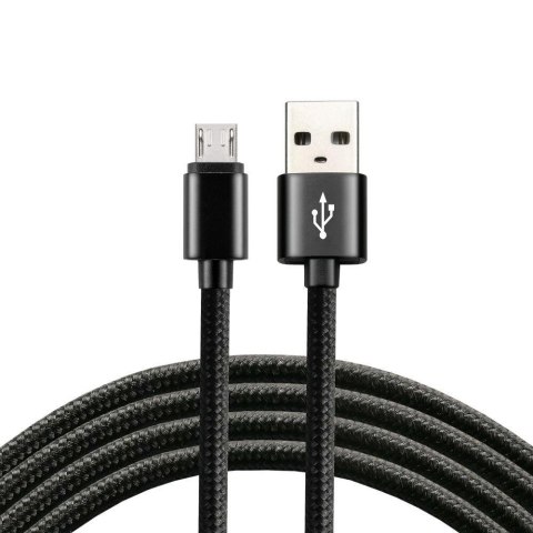 Kabel USB - micro USB everActive CBB-2MB 2m z obsługą szybkiego ładowania do 2,4A czarny