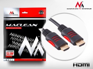 Kabel HDMI Maclean MCTV-814 HDMI 1.4 (M) - HDMI 1.4 (M) 30AWG z filtrami ferrytowymi czarny 5m