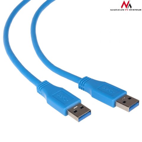 Kabel USB 3.0 Maclean MCTV-582 USB 3.0 A (M) - USB 3.0 A (M), niebieski 1,8m