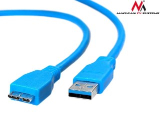 Kabel USB 3.0 Maclean MCTV-736 USB 3.0 A (M) - Micro USB 3.0 B (M) niebieski, 1m