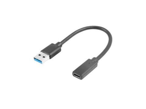 Kabel USB 3.1 Lanberg USB type-C(F) 3.1 - USB-A(M) 0,15m czarny