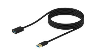 Kabel USB Krux KRX0053 USB-A => USB-A czarny 1,5m