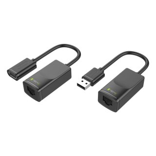 Extender Przedłużacz Techly USB do 60m po kablu sieciowym RJ45