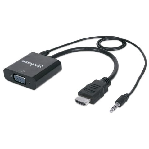 Kabel adapter Manhattan HDMI na VGA 1080p M/F MicroUSB