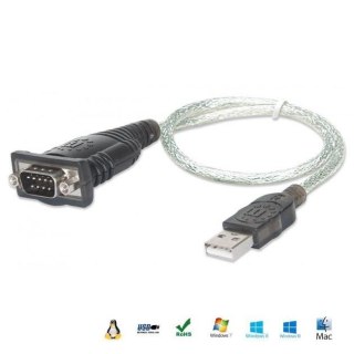 Kabel adapter Manhattan USB/COM RS232 0,45m