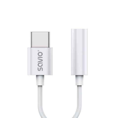 Kabel adapter Savio AK-51 USB-C - Mini Jack 3,5mm (F), Huawei, Oppo, Xiaomi