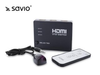 Switch HDMI 3 porty + pilot Savio CL-28