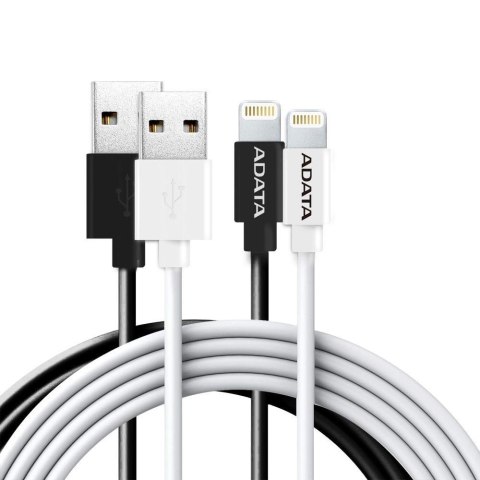 Kabel ADATA USB-A 2.0 - Lightning USB M/M 2m biały