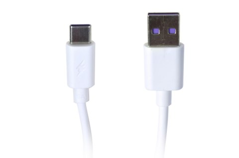 Kabel USB-C Vakoss TC-U539 Fast Charge 5A 1m biały Kabel USB-C Vakoss TC-U539 Fast Charge 5A 1m biały