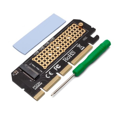 Karta rozszerzeń, adapter M.2 NVMe M-Key PCI-E Savio AK-41 Karta rozszerzeń, adapter M.2 NVMe M-Key PCI-E Savio AK-41