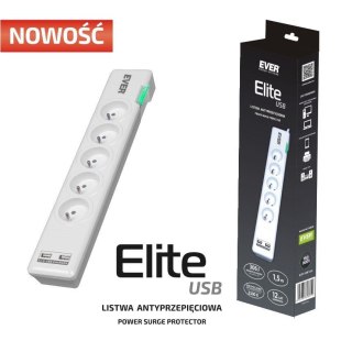 Listwa antyprzepięciowa Ever ELITE USB 1,5m