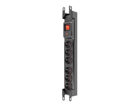 Listwa zasilająca Armac Rack 19" M6 1,5m 6 gniazd IEC czarna