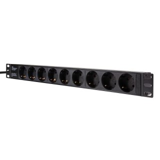 Listwa zasilająca LogiLink do szaf PDU9C03 19" 16A PDU 9x Schuko 2m czarna