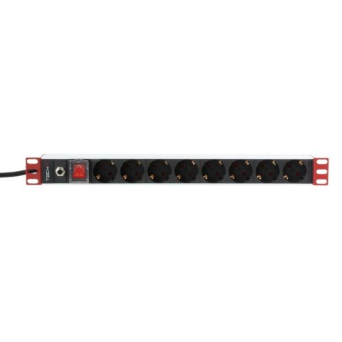 Listwa zasilająca Techly PDU Rack 1U, 8xSchuko 250V/16A 3m