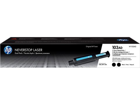 Toner HP 103AD Neverstop (W1103AD) Black (Zestaw do uzupełniania tonera) Dwupak Toner HP 103AD Neverstop (W1103AD) Black (Zestaw do uzupełniania tonera) Dwupak