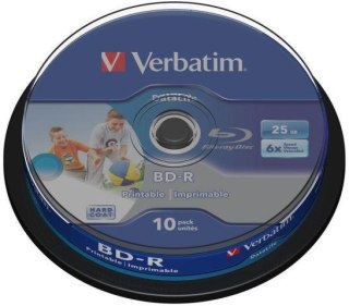 BD-R Verbatim 25 GB Printable SL Datalife Cake 10 Szt