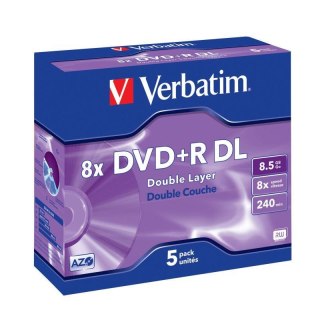 DVD+R DL Verbatim 8x 8.5GB (Jewel Case 5) MATT SILVER