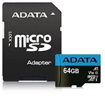 Karta pamięci ADATA microSDXC/SDHC Premier 64GB UHS-I Class 10 + adapter