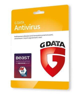 Oprogramowanie GDATA Antivirus 2PC 2lata karta-klucz