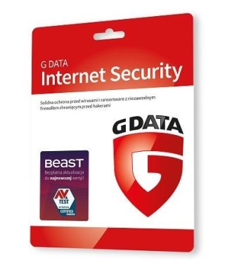 Oprogramowanie GDATA Internet Security 1PC 3lata karta-klucz