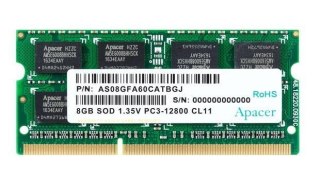 Pamięć SODIMM DDR3 APACER 8GB (1x8GB) 1600MHz DDR3L CL11 1,35V 512x8