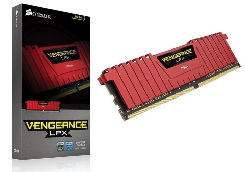 Pamięć DDR4 Corsair Vengeance LPX 8GB (1x8GB) 2400MHz XMP 2.0 CL16 1,2V Red