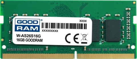 Pamięć SODIMM DDR4 GOODRAM 16GB 2666MHz ded. do ASUS (W-AS26S16G)