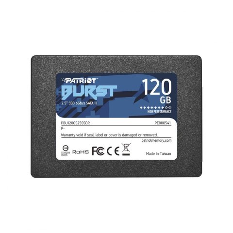 Dysk SSD Patriot Burst 120GB SATA3 2,5" (560/540 MB/s) 7mm, TLC