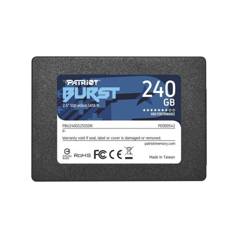 Dysk SSD Patriot Burst 240GB SATA3 2,5" (555/500 MB/s) 7mm, TLC