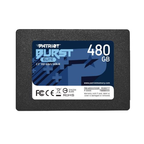 Dysk SSD Patriot Burst Elite 480GB SATA3 2,5" (450/320 MB/s) 7mm