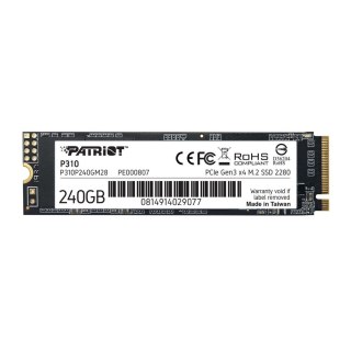 Dysk SSD Patriot P310 240GB M.2 2280 PCle NVMe (1700/1000 MB/s)