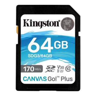 Karta pamięci Kingston Canvas Go! Plus SD 64GB Class 10 UHS-I U3