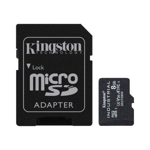 Karta pamięci Kingston Industrial microSD 8GB Class 10 UHS-I U3 + adapter