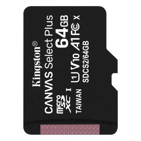 Karta pamięci Kingston microSD Canvas Select Plus 64GB Class 10 UHS-I U1 V10