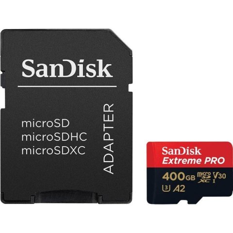 Karta pamięci MicroSDXC SanDisk EXTREME PRO 400GB 170/90 MB/s A2 C10 V30 UHS-I U3