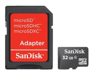 Karta pamięci MicroSDHC SanDisk 32GB + adapter SD