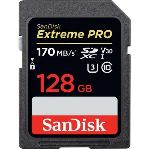 Karta pamięci SDXC SanDisk EXTREME PRO 128GB 170/90 MB/s V30 UHS-I U3