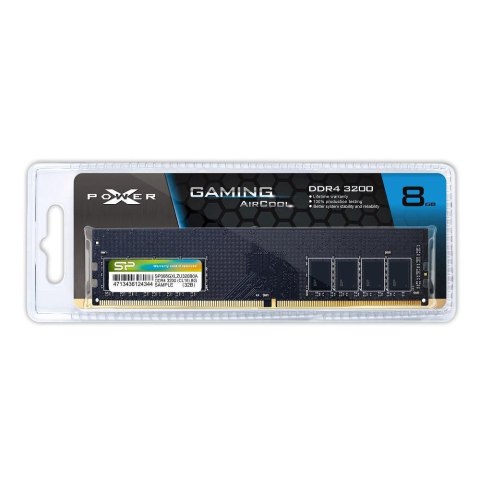 Pamięć DDR4 Silicon Power XPOWER AirCool 8GB (1x8GB) 3200MHz CL16 1,35V Pamięć DDR4 Silicon Power XPOWER AirCool 8GB (1x8GB) 3200MHz CL16 1,35V