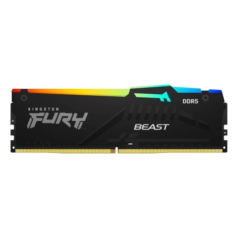 Pamięć DDR5 Kingston Fury Beast RGB 16GB (2x8GB) 6000MHz CL40 1,35V Czarna