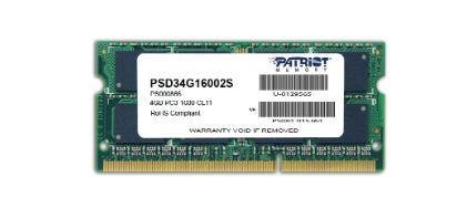 Pamięć SODIMM DDR3 Patriot Signature Line 4GB (1x4GB) 1600MHz CL11 1,5V