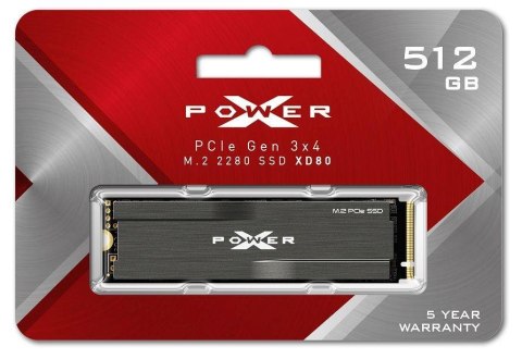 Dysk SSD Silicon Power XPOWER XD80 512GB M.2 PCIe Gen3x4 NVMe (3400/2300 MB/s) 2280