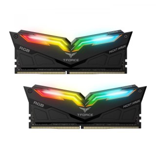 Pamięć DDR4 Team Group T-FORCE Night Hawk RGB GEN 2.0 16GB (2x8GB) 3600MHz CL18 1,35V Black