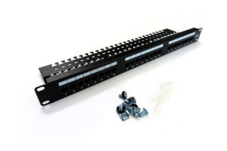 Patch panel DIGITUS 19" 24x RJ45 UTP kat. 5e z tacką