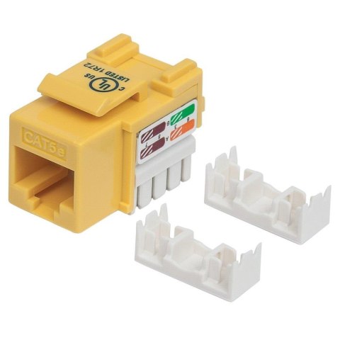 Moduł Keystone Intellinet RJ45 UTP Cat.5e, żółty Moduł Keystone Intellinet RJ45 UTP Cat.5e, żółty